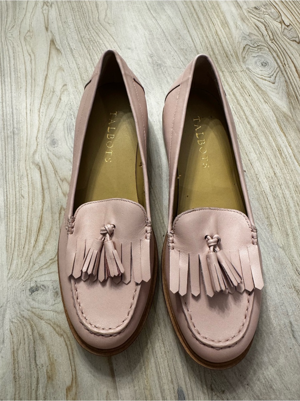 Talbots Rose Pink Tassel Loafers